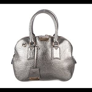 BURBERRY Metallic Small Orchard Bowling Satchel